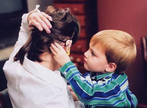Child Inspects Mama's Implants